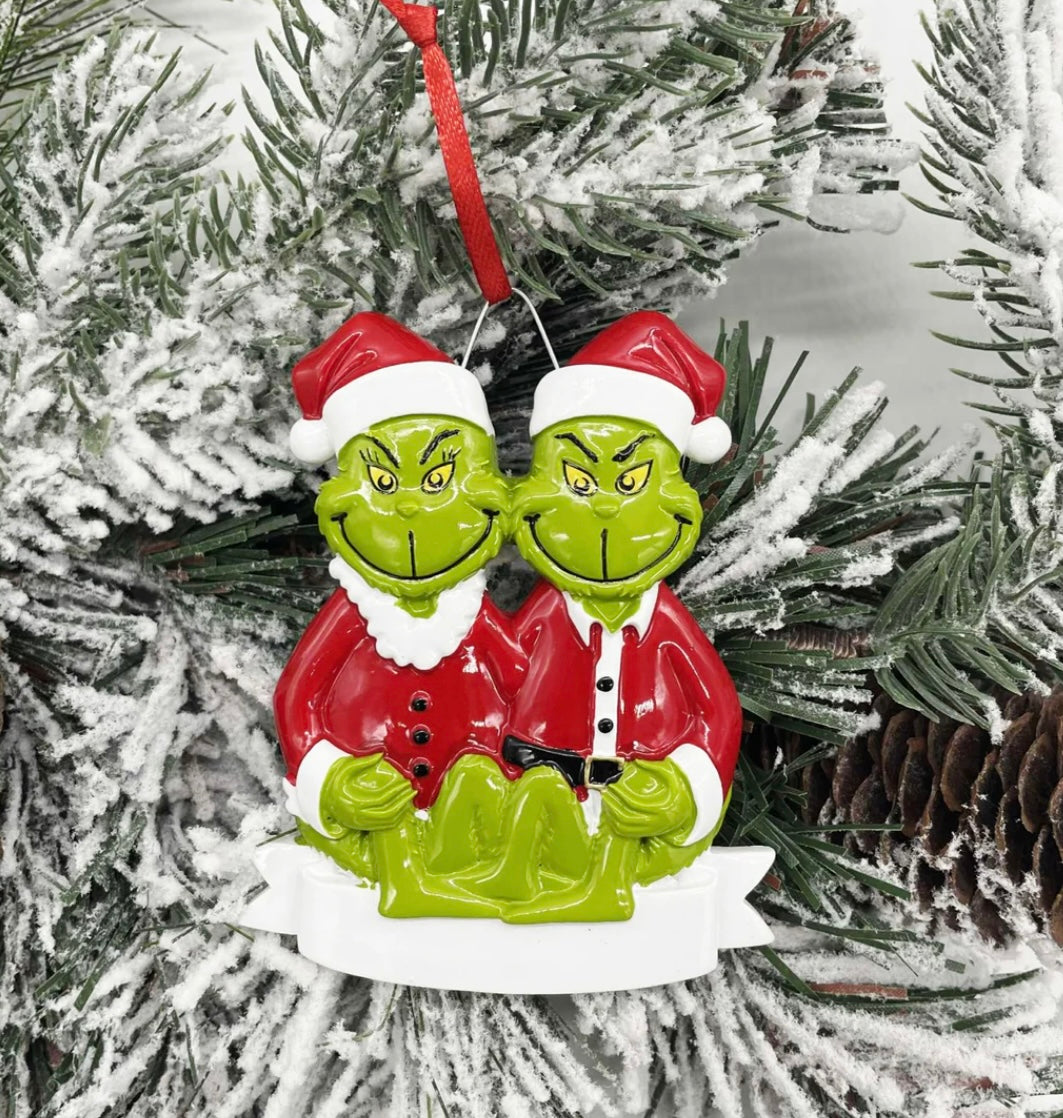 Lindsay's Creations, Ceramic Personalized Ornaments - Grinch