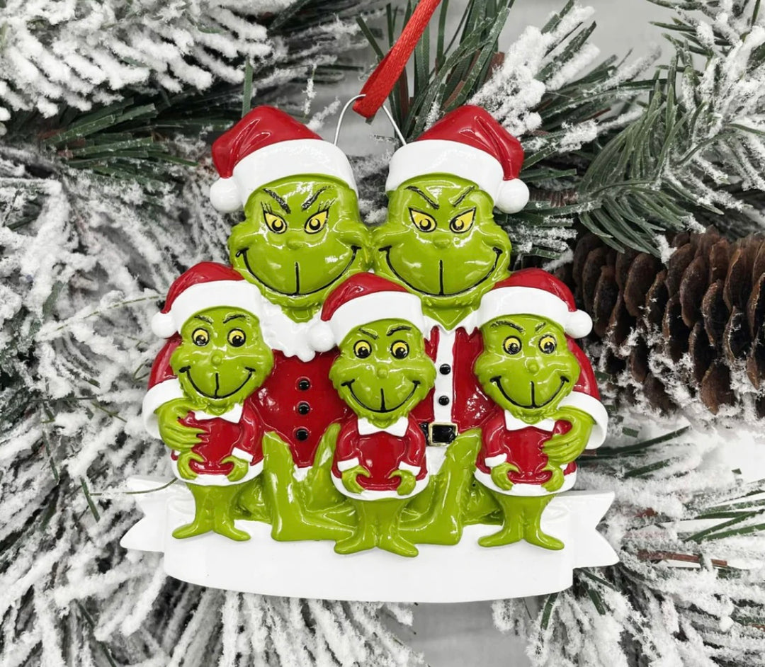 Lindsay's Creations, Ceramic Personalized Ornaments - Grinch