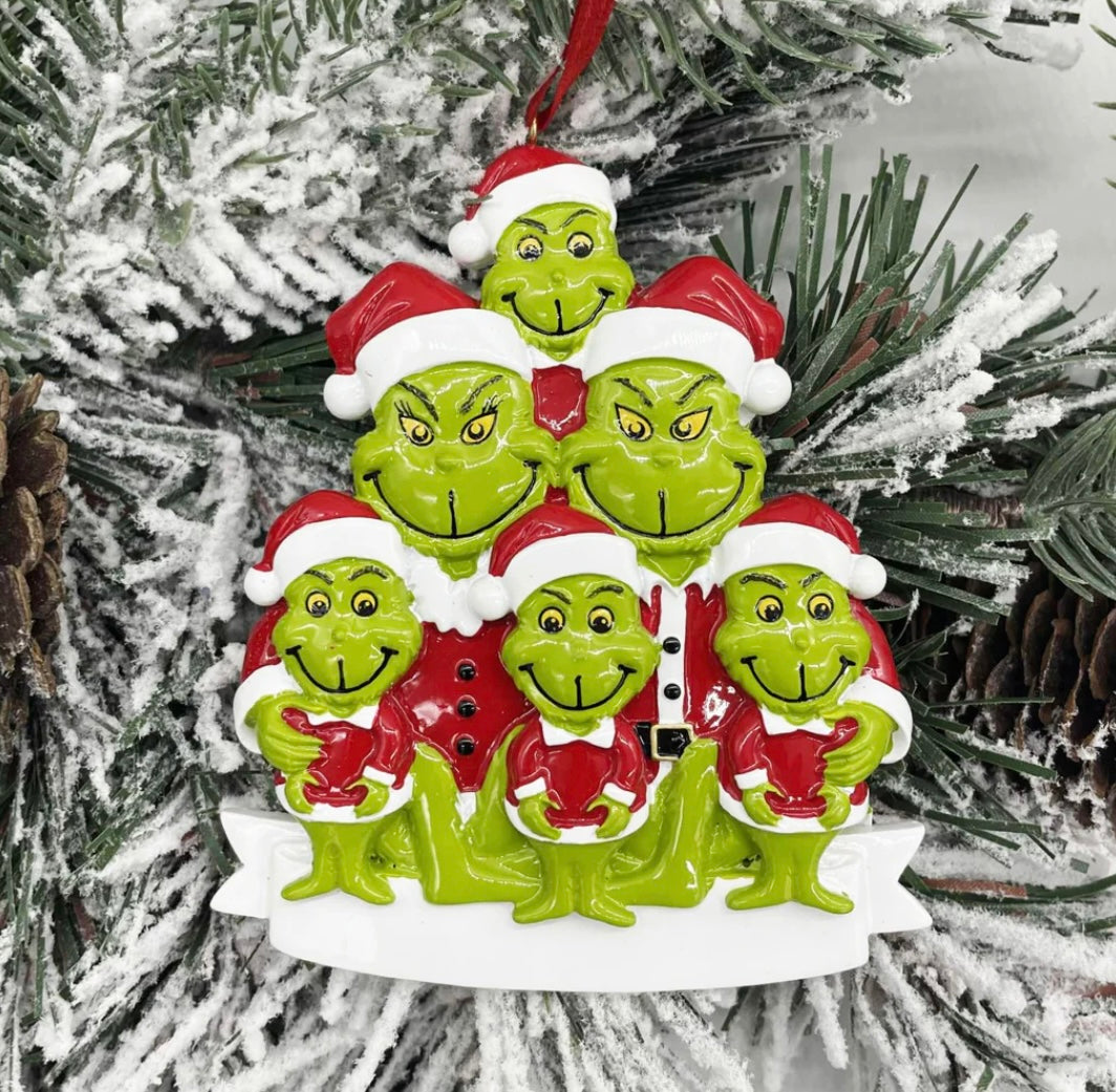 Lindsay's Creations, Ceramic Personalized Ornaments - Grinch