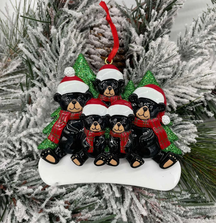 Lindsay's Creations, Ceramic Personalized Ornaments - Black Bears