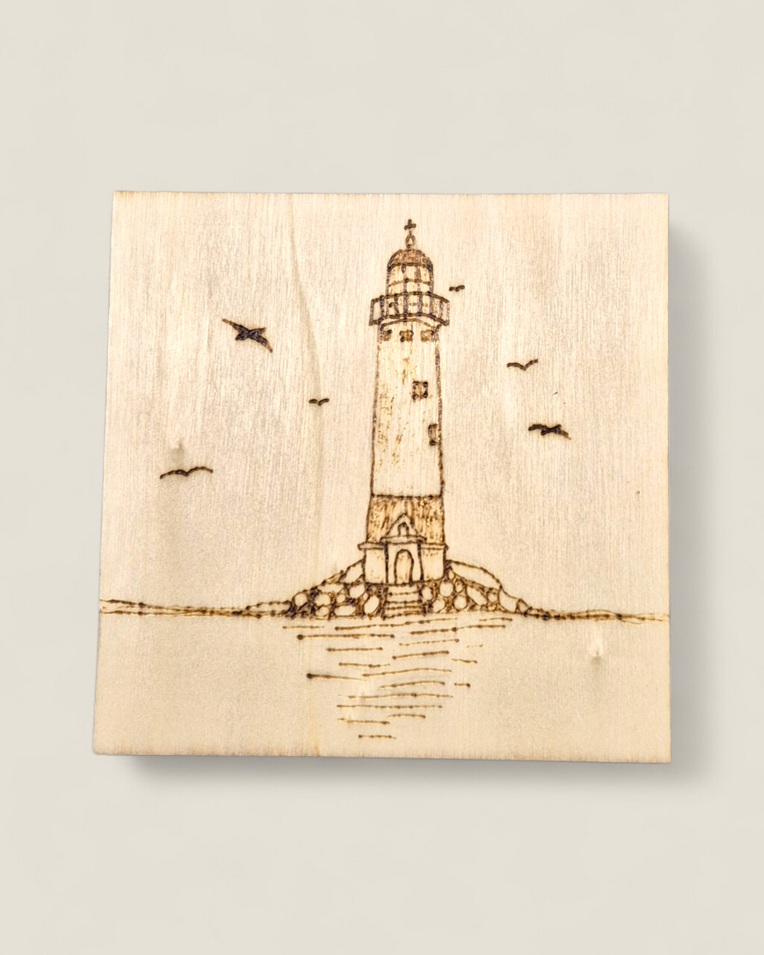 Marked In Wood, Wood Burnt Cork Backed Coasters