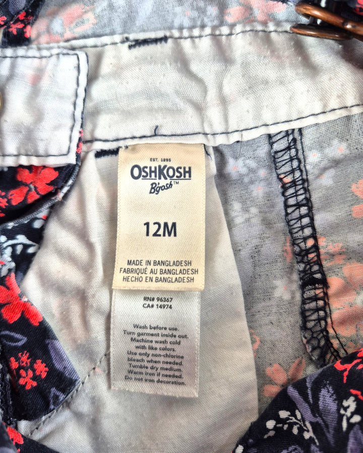 Pre-Loved Oshkosh Floral Overalls Girls 12M | Betty’s Marketplace