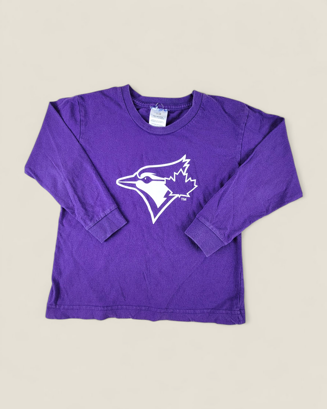 PURPLE BLUE JAYS LONG SLEEVE TOP 5-6Y PRE-LOVED