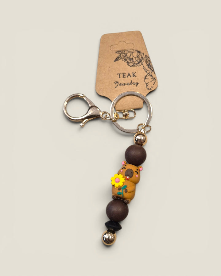 Teak Jewelry - Essential Oil Diffuser Keychains