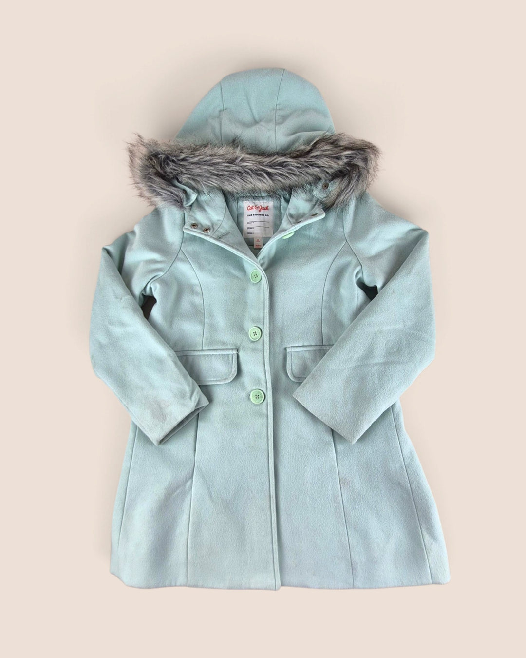 Pre-Loved Cat & Jack Mint Hooded Jacket Girls 7-8Y Play Condition | Betty’s Marketplace
