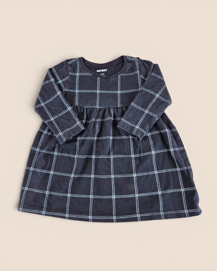 Pre-Loved Old Navy Black & White Patterned Dress Girls 6-12M | Betty’s Marketplace