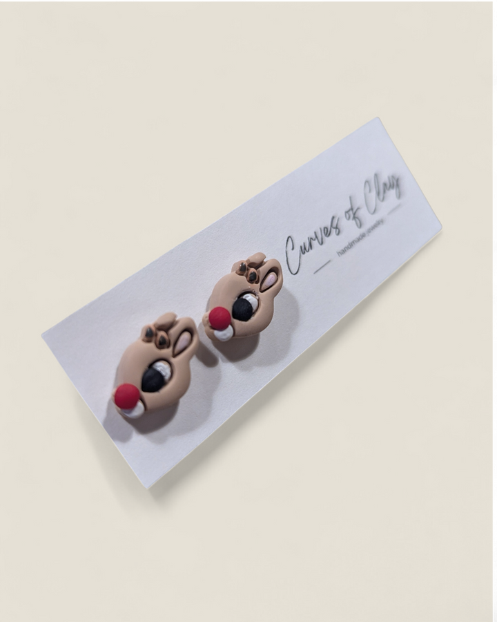 Curves of Clay, Holiday Stud Earrings