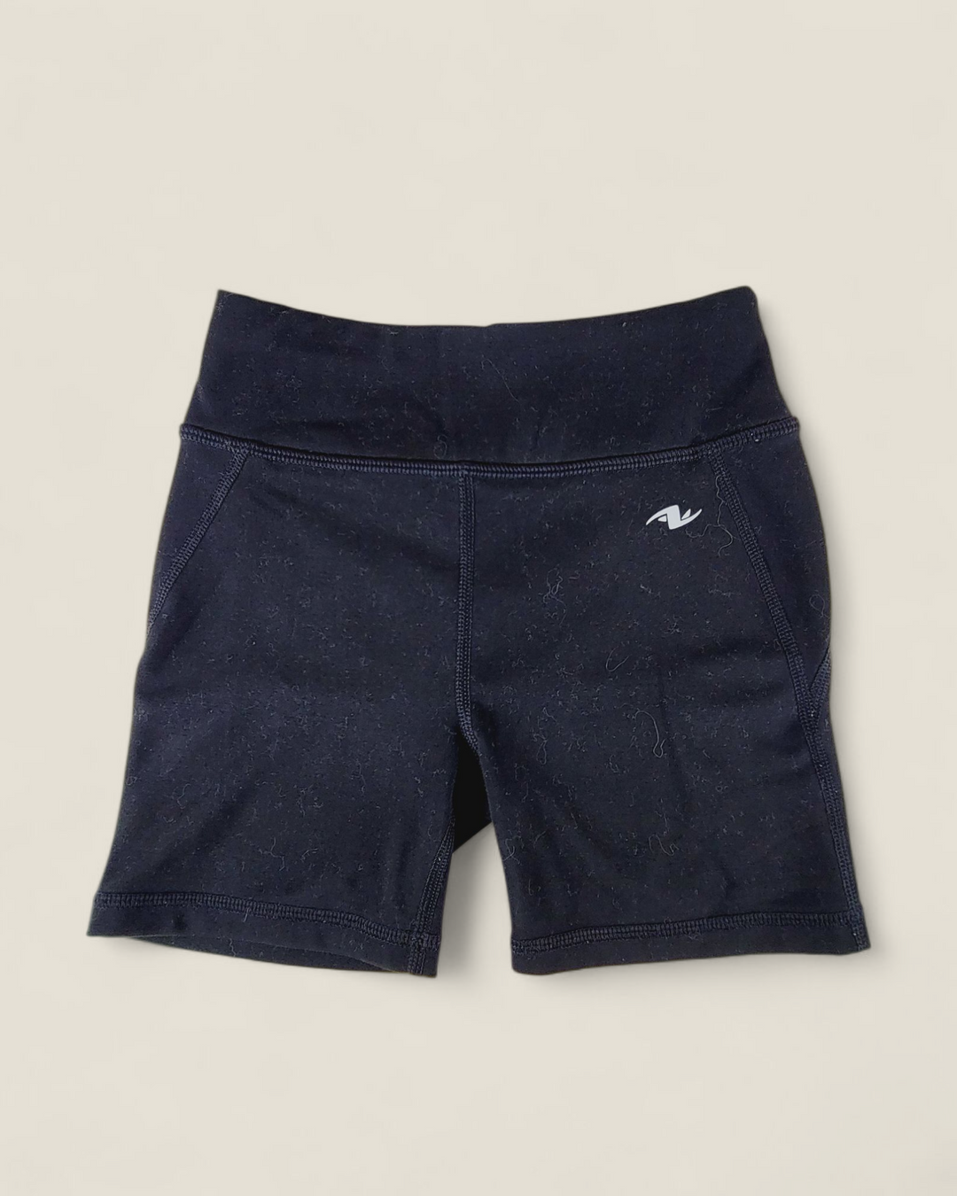 ATHLETIC WORKS BLACK BIKE SHORTS GIRLS 7-8Y PRE-LOVED