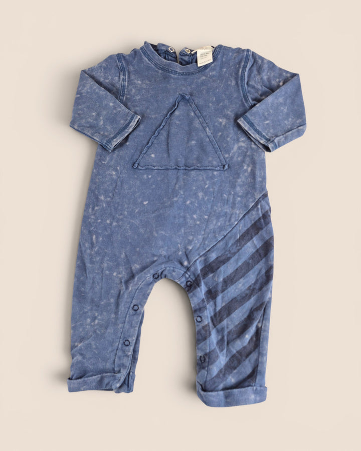 Pre-Loved (Play Condition) Kidding Around Blue Romper 9M | Betty’s Marketplace