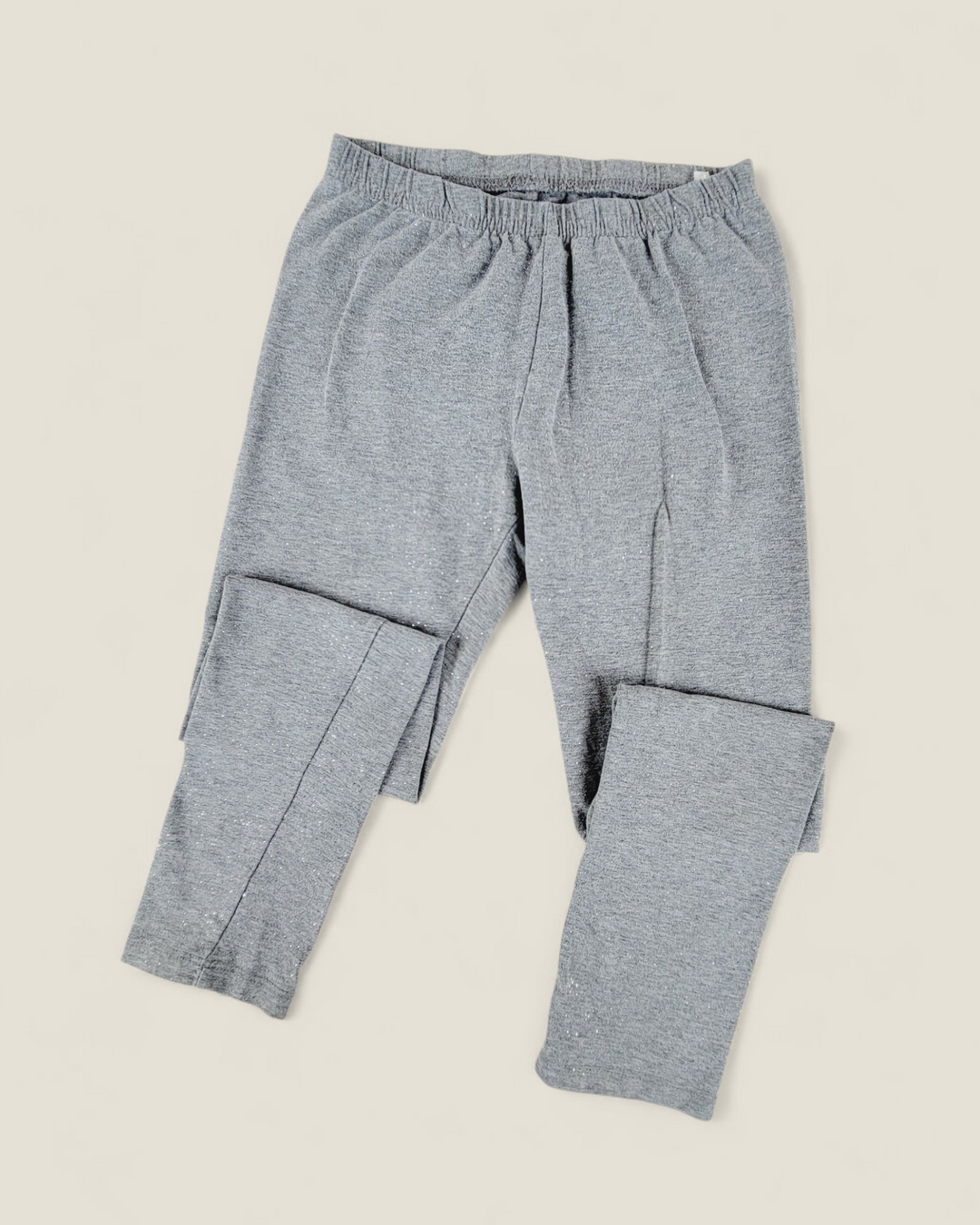 JUMPING BEANS GREY GLITTER LEGGINGS GIRLS 7Y PRE-LOVED
