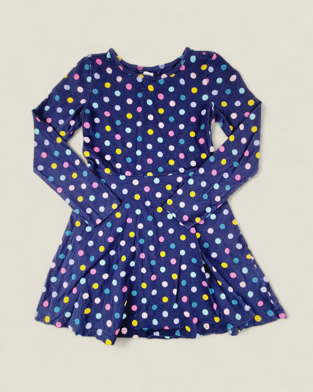 GAP NAVY POLKA DOT DRESS GIRLS 8Y PRE-LOVED
