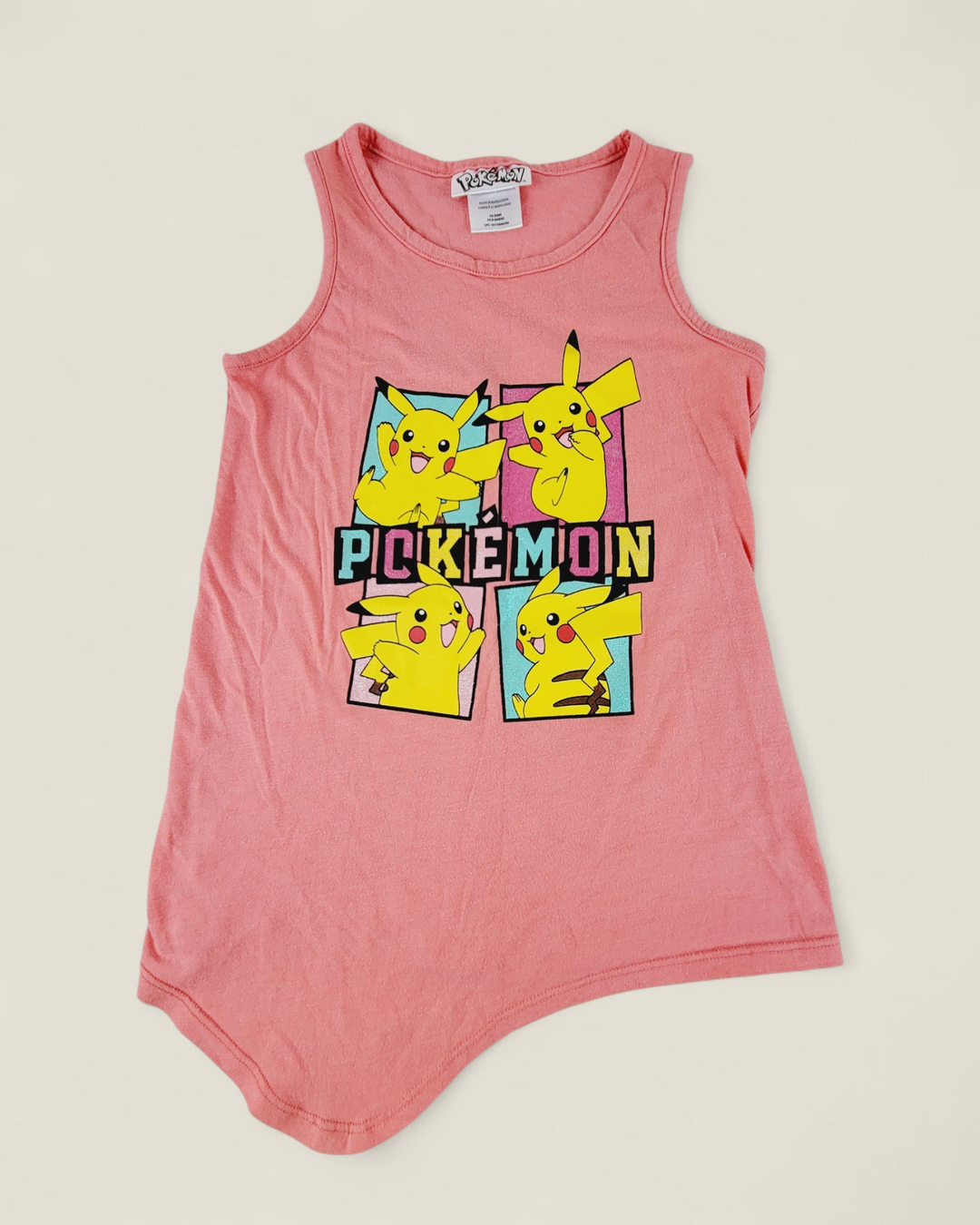 POKEMON ASYMMETRIC TANK TOP GIRLS 7-8Y PRE-LOVED