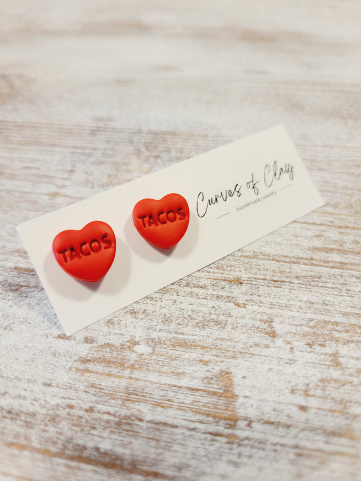 Curves of Clay, Valentine & Love Inspired Stud Earrings
