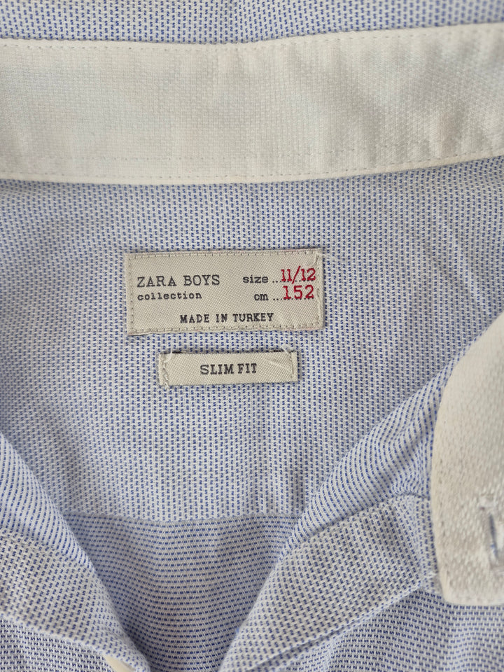 Pre-Loved Zara Blue Patterned Dress Shirt Boys 11-12Y | Betty’s Marketplace