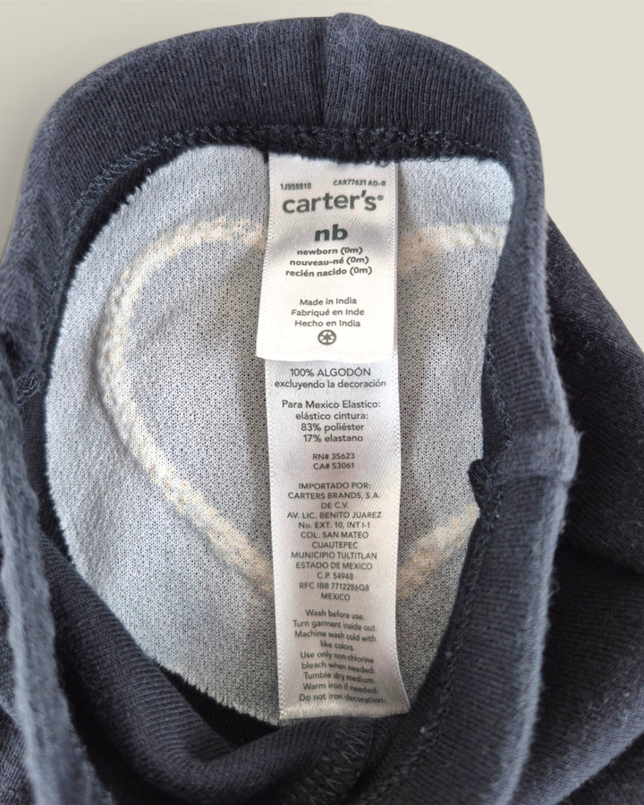 Pre-Loved Carter's Black Pants With Heart Bum NB | Betty’s Marketplace