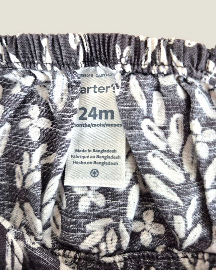 Pre-Loved Carter's Grey Floral Romper Girls 24M | Betty’s Marketplace