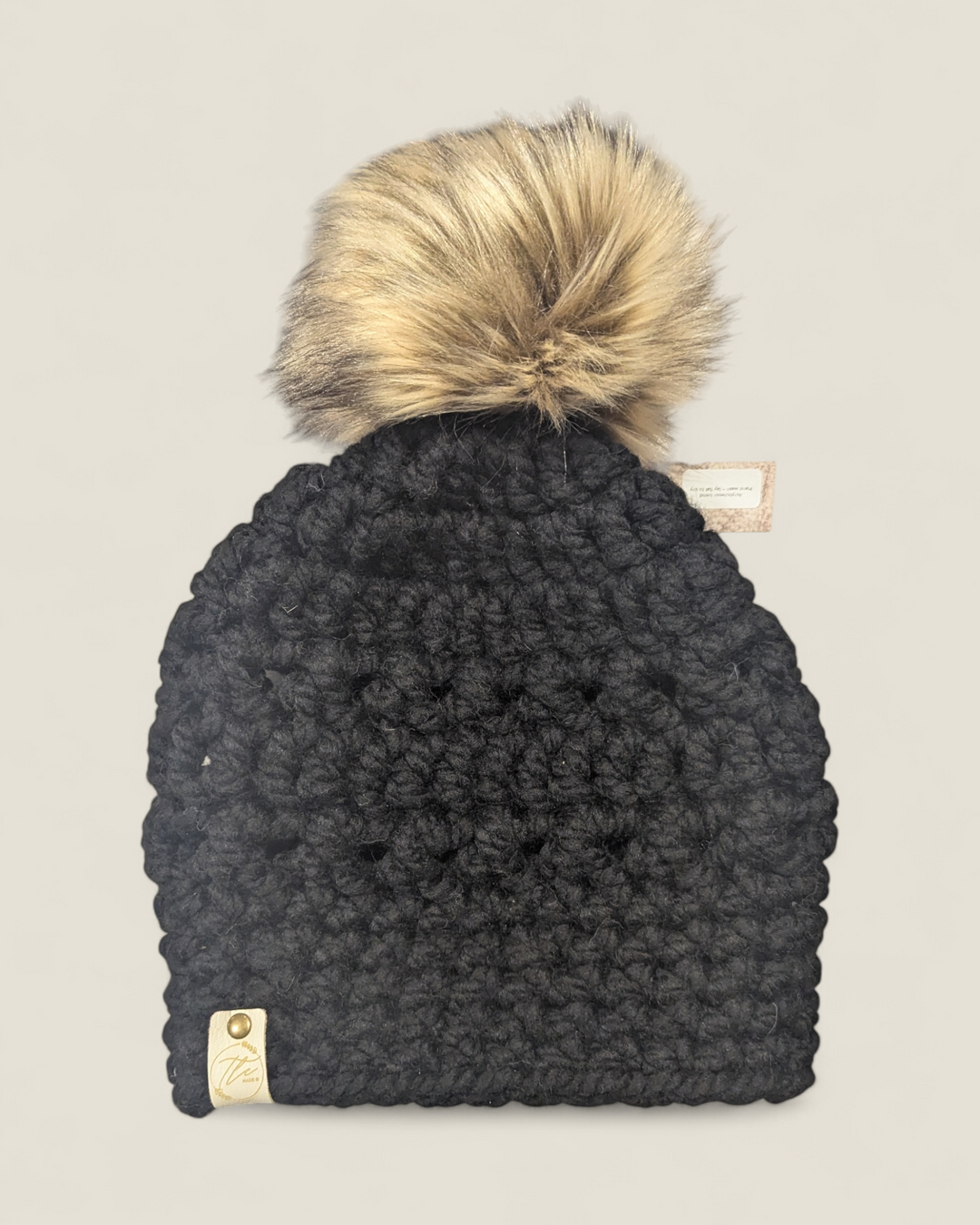 TLC Made, Acrylic Crochet Winter Hats with XL Poms