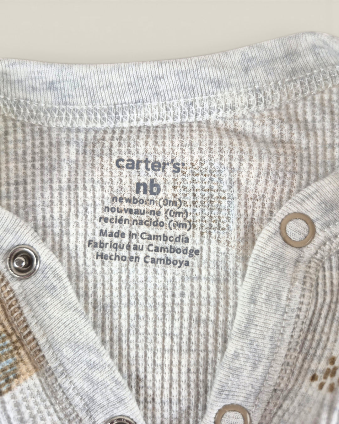 Pre-Loved Carter's Grey Elephant Footies NB | Betty’s Marketplace