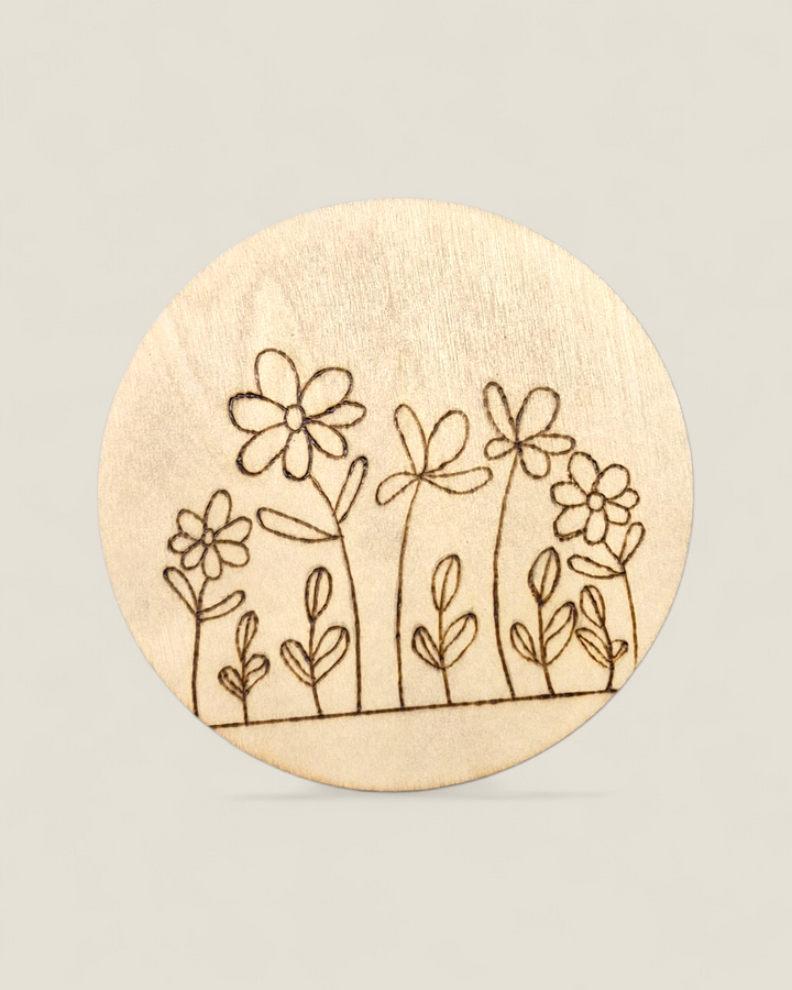 Marked In Wood, Wood Burnt Cork Backed Coasters