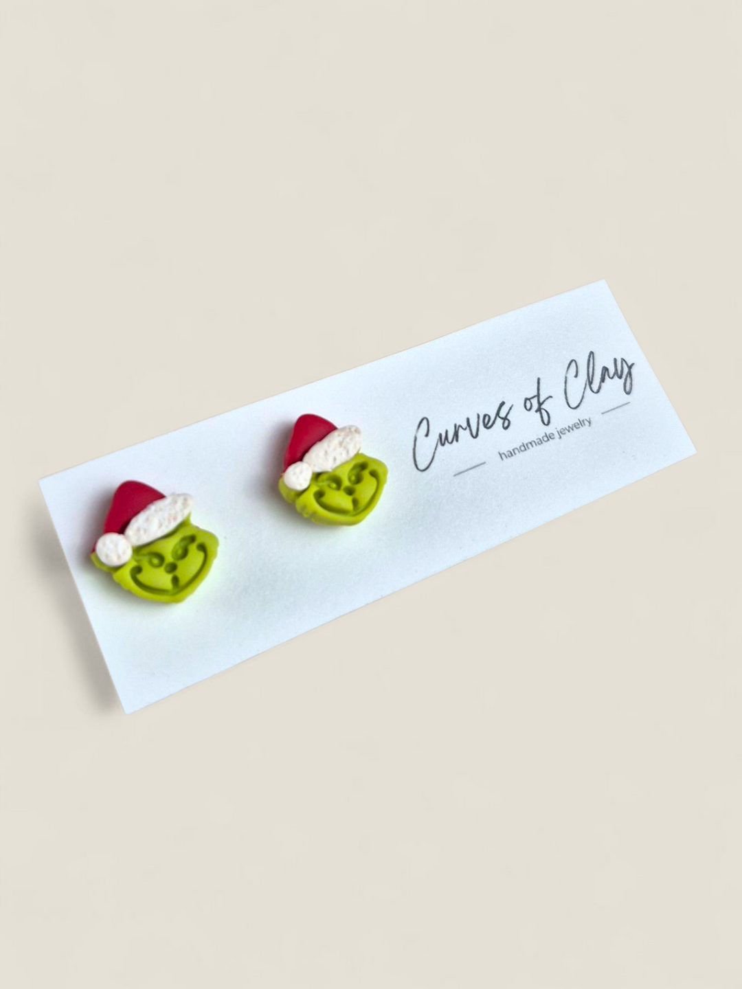 Curves of Clay, Holiday Stud Earrings
