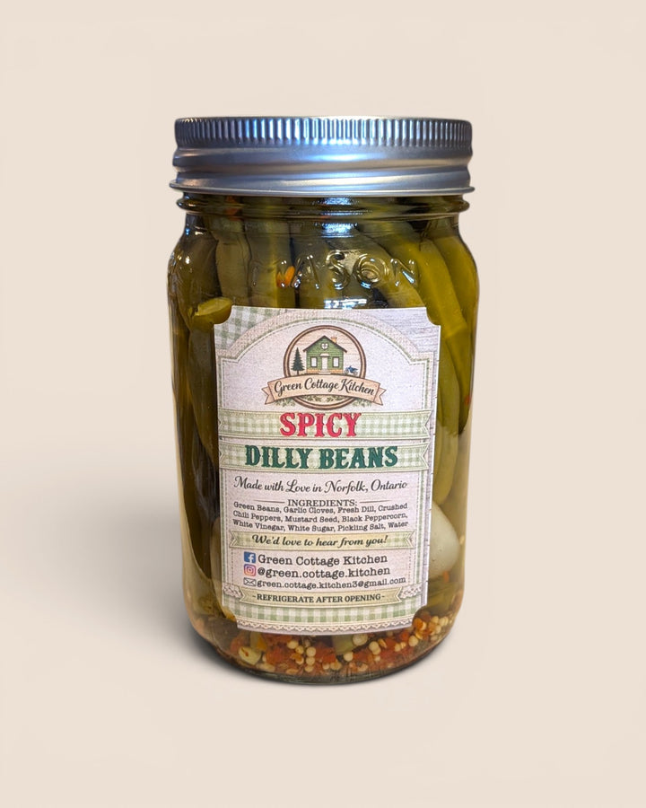 Green Cottage Kitchen, Dilly Beans (Regular, Spicy or Extra Garlic)