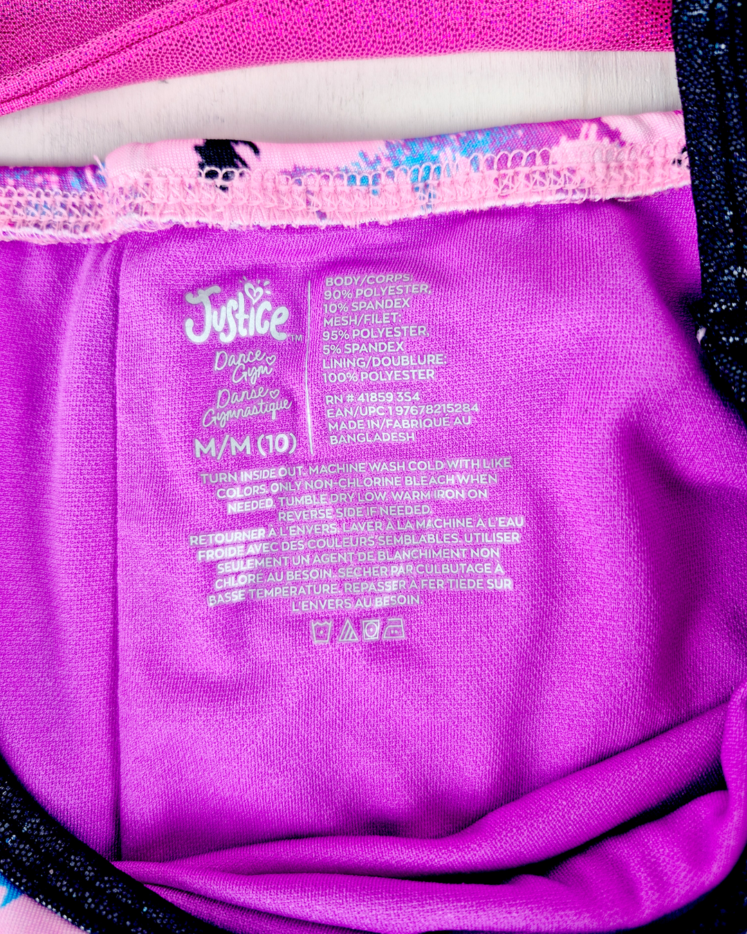 Pre-Loved Justice Dance Gym Body Suit Girls 10Y | Betty’s Marketplace