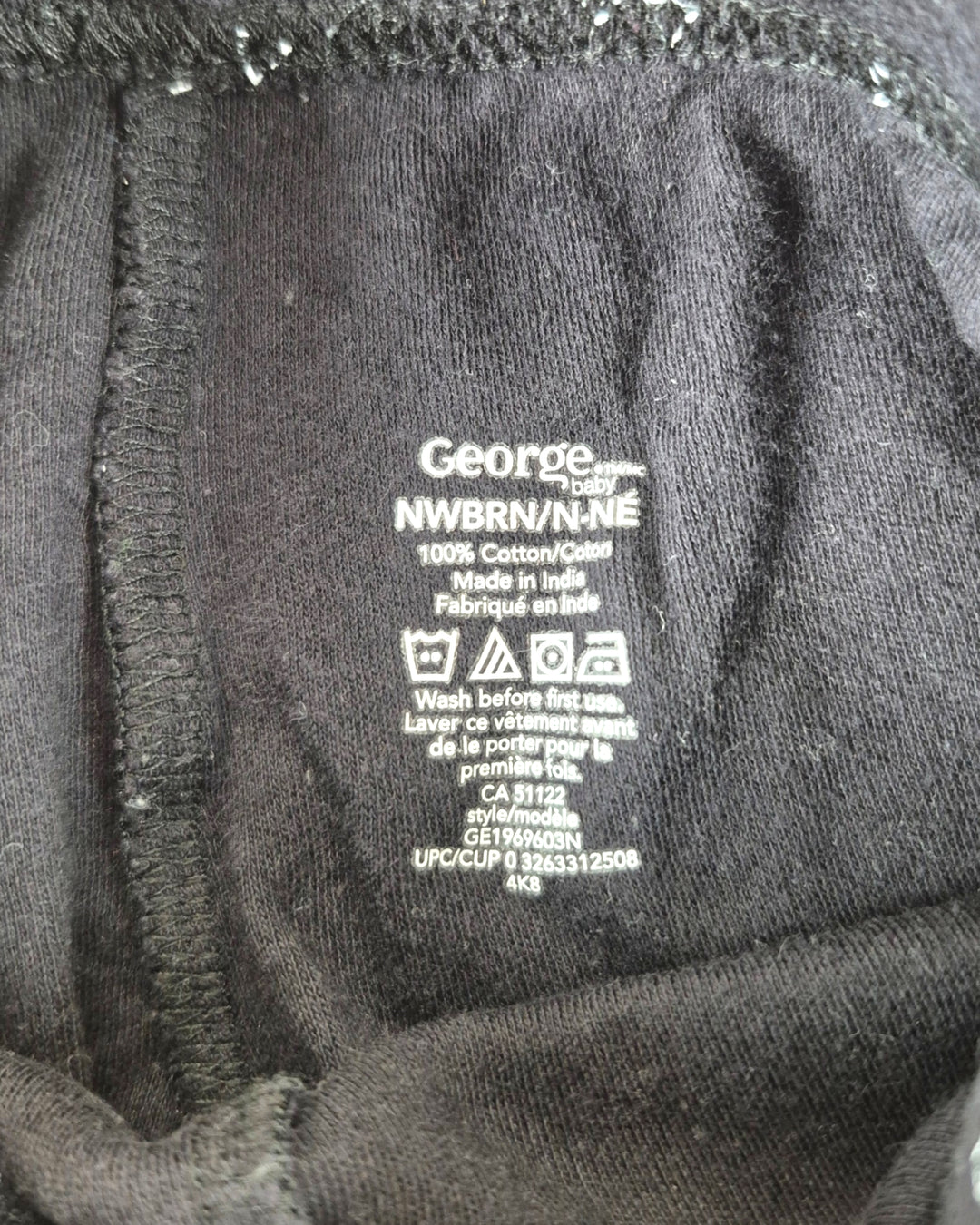 Pre-Loved George Black Patterned Pants NB | Betty’s Marketplace