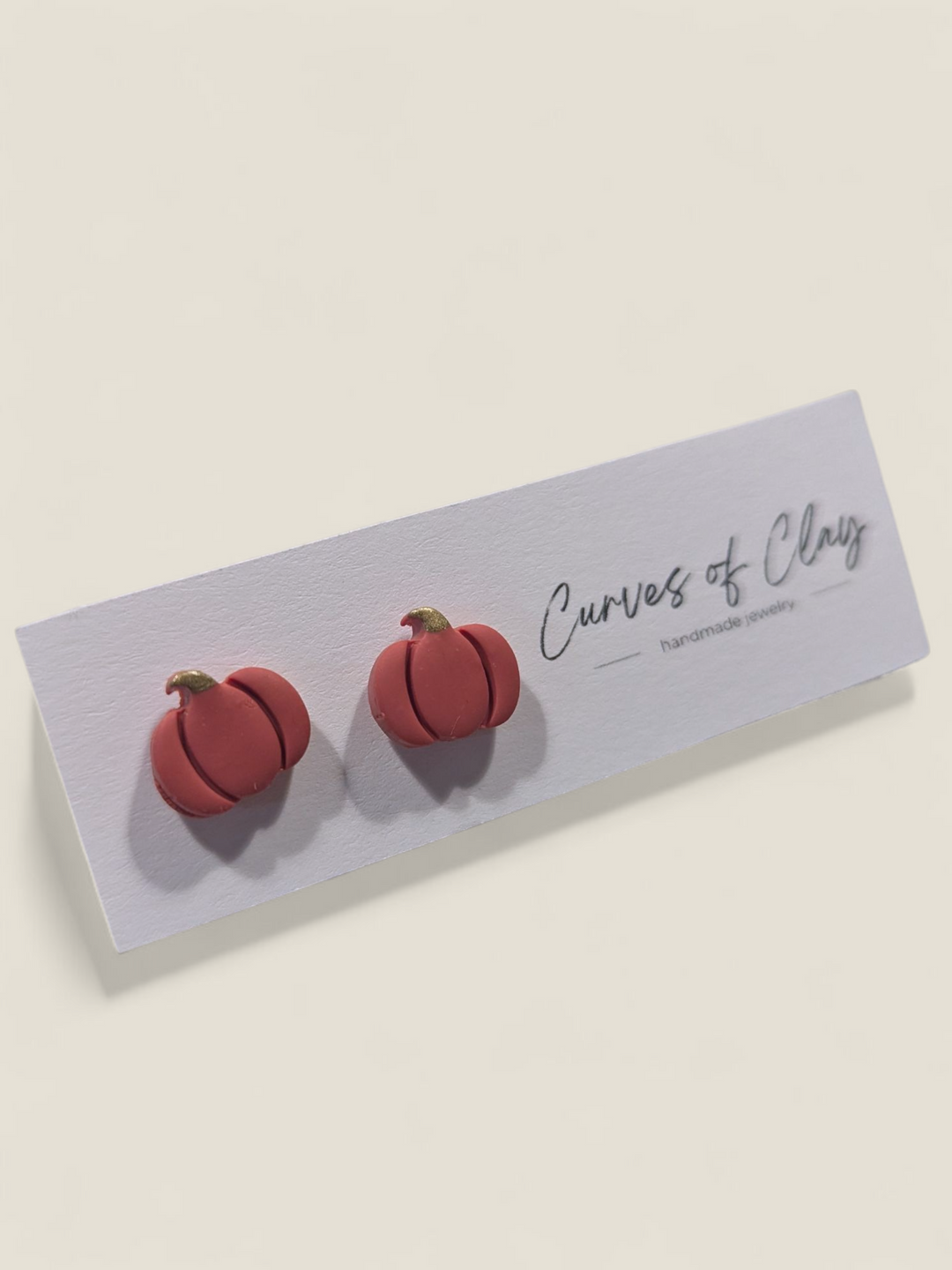 Curves of Clay, Autumn and Halloween Stud Earrings