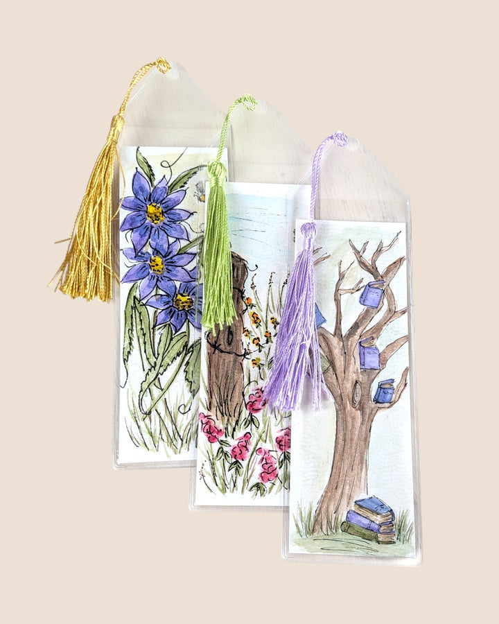 C. Livingstone Art, Hand Painted Original Bookmarks