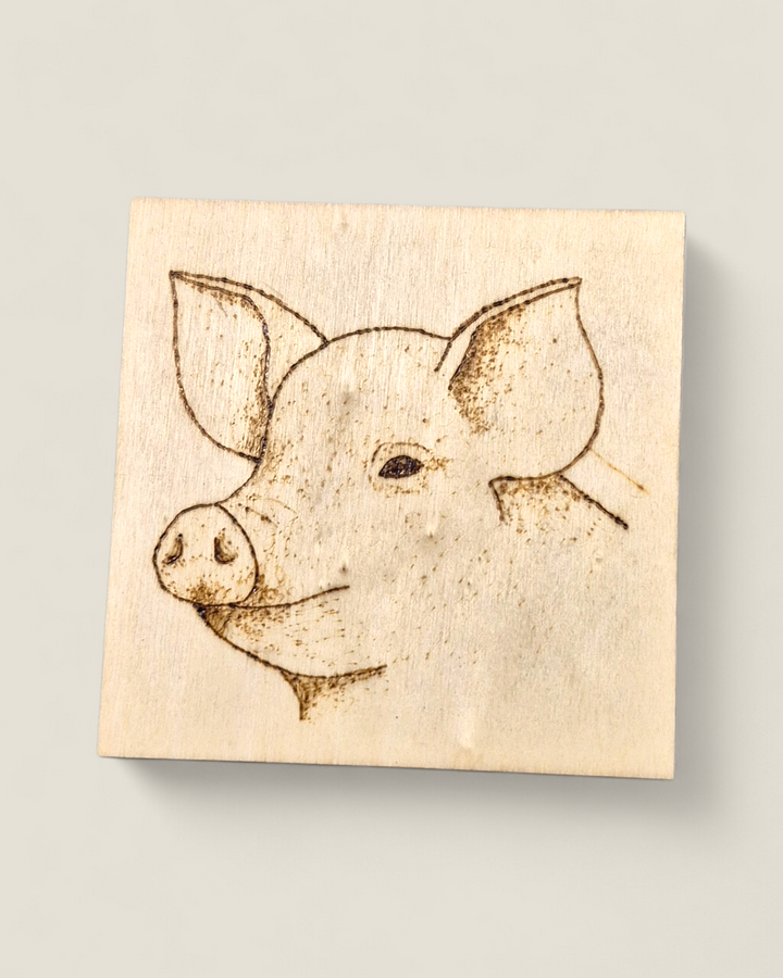 Marked In Wood, Wood Burnt Cork Backed Coasters