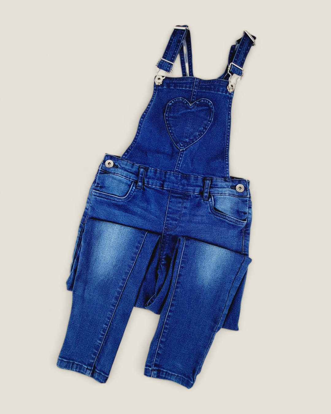 GEORGE DARK WASH OVERALLS GIRLS 8Y PRE-LOVED