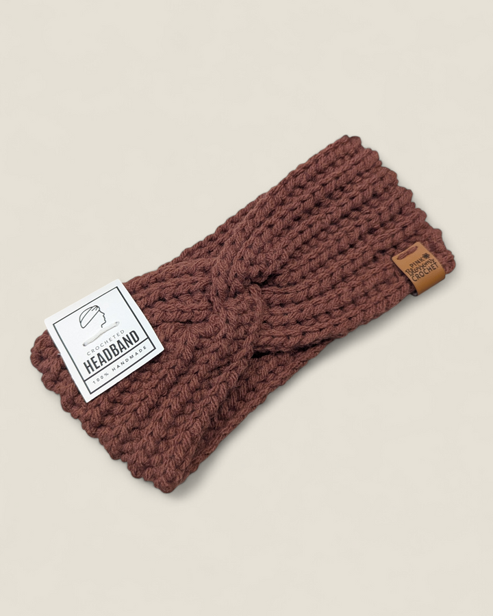 Pink Blossom Crochet Headbands