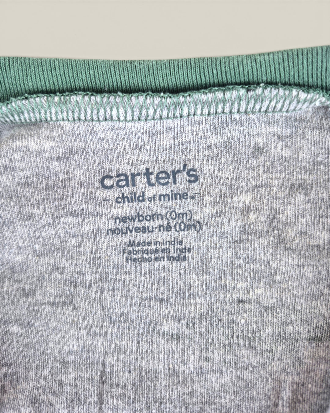Pre-Loved Carter's Grey Dinosaur Footies NB | Betty’s Marketplace