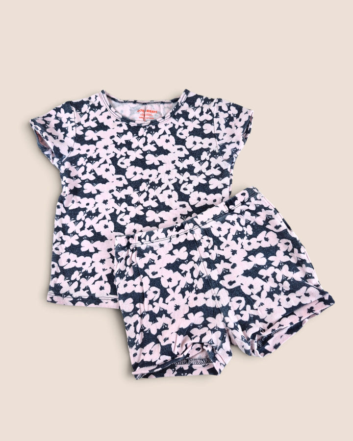 Pre-Loved Joe Fresh Pink & Navy Floral Pyjamas Girls 3Y | Betty’s Marketplace