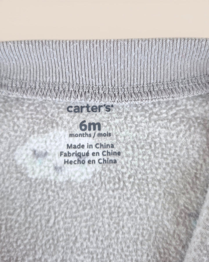 Pre-Loved Carter's Grey Cloud Fleece Footies 6M | Betty’s Marketplace