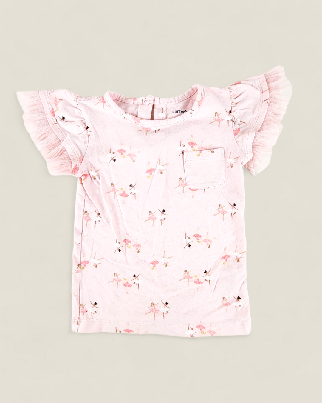 CARTERS PINK BALLERINA TOP GIRLS 3Y PRE-LOVED