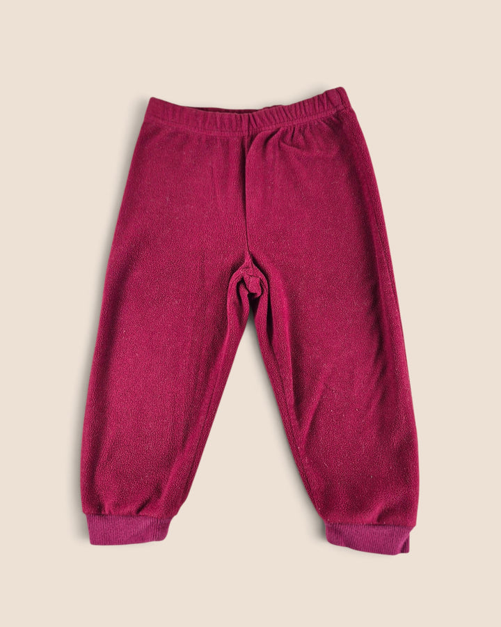 Pre-Loved George Burgundy Fleece Pants Girls 18-24M | Betty’s Marketplace