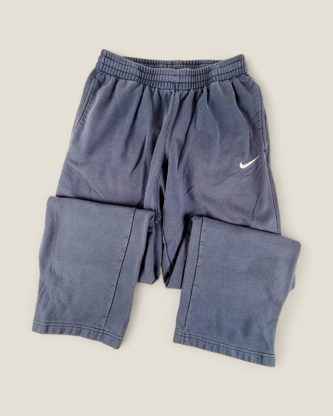 NIKE NAVY TRACK PANTS LADIES MEDIUM PRE-LOVED