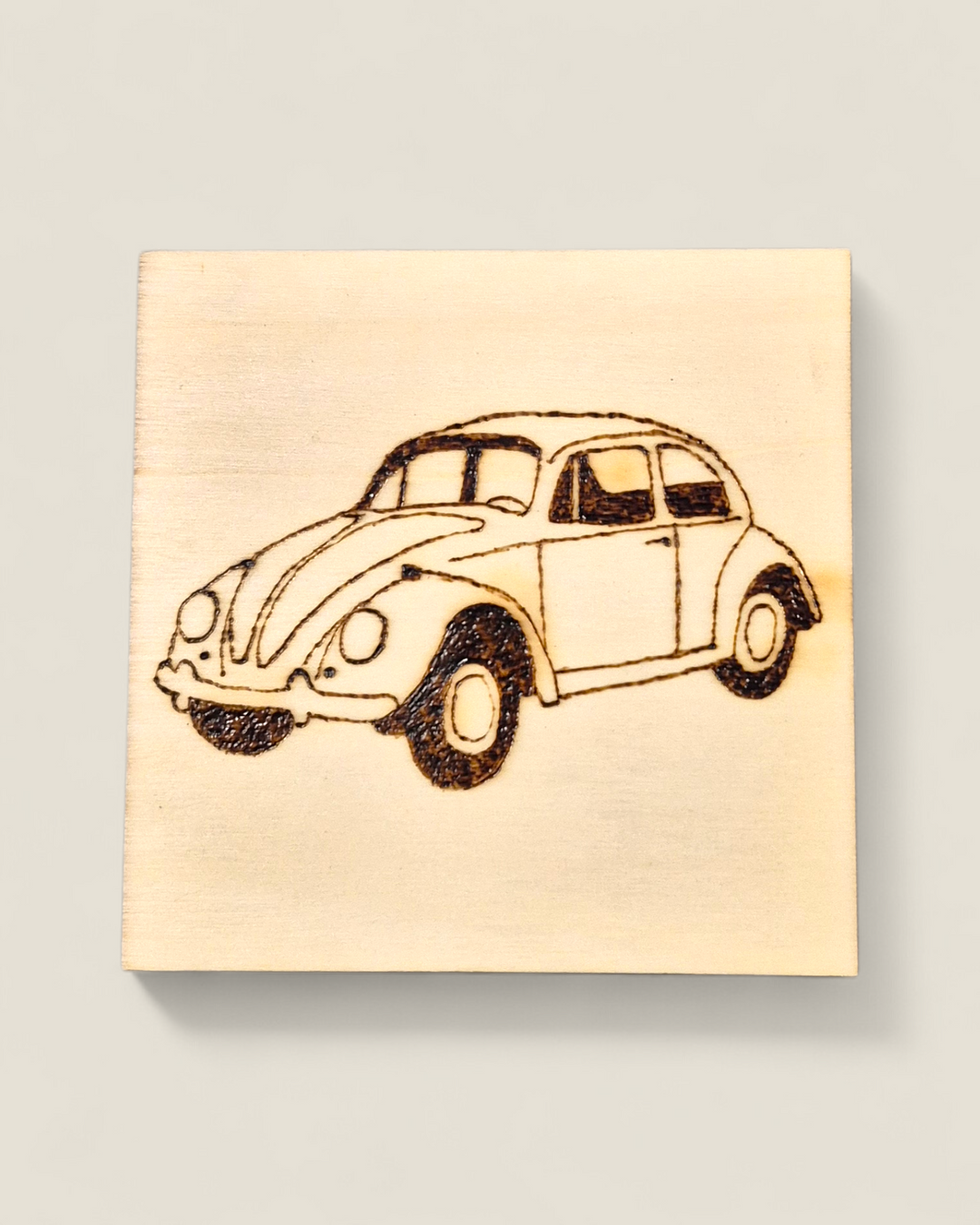 Marked In Wood, Wood Burnt Cork Backed Coasters