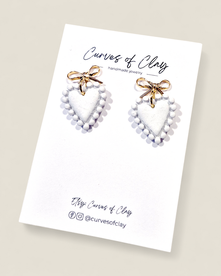 Curves of Clay, Valentine & Love Inspired Clay Dangle Earrings