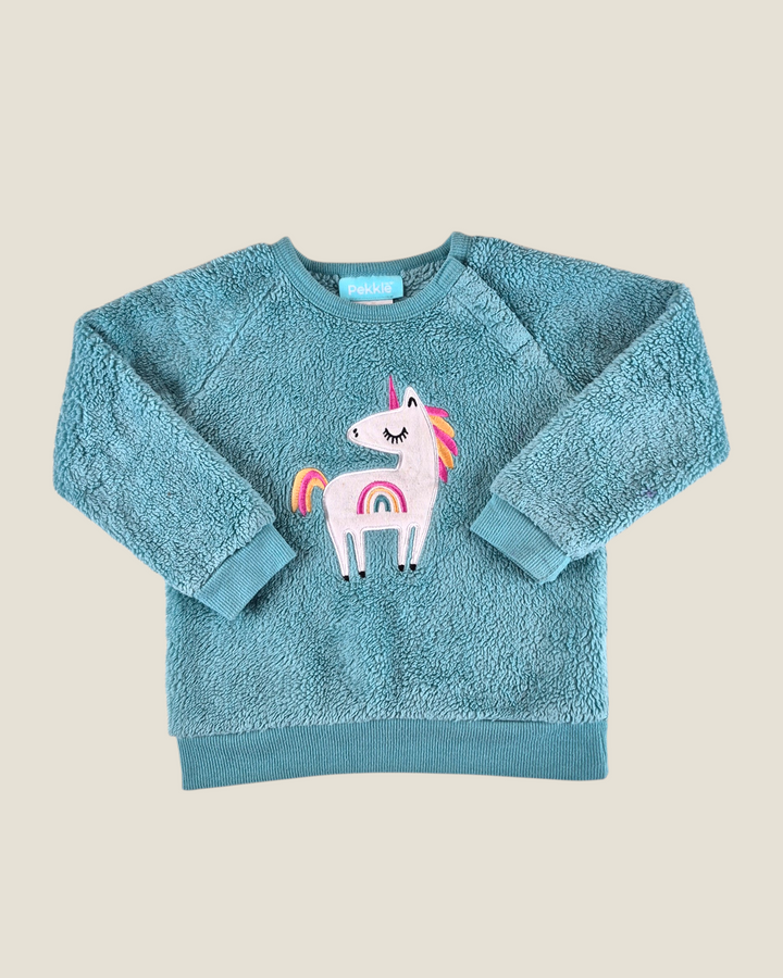 Pre-Loved Pekkle Plush Unicorn Sweater Girls 24M | Betty’s Marketplace