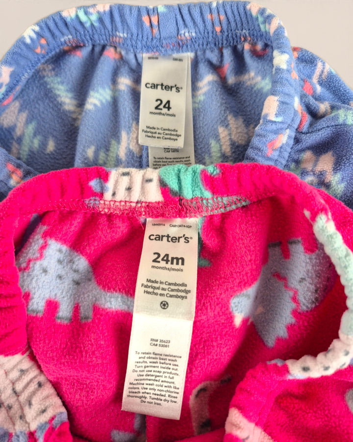 Pre-Loved Carter's Set Of 2 Fleece Pyjama Bottoms Girls 2Y | Betty’s Marketplace