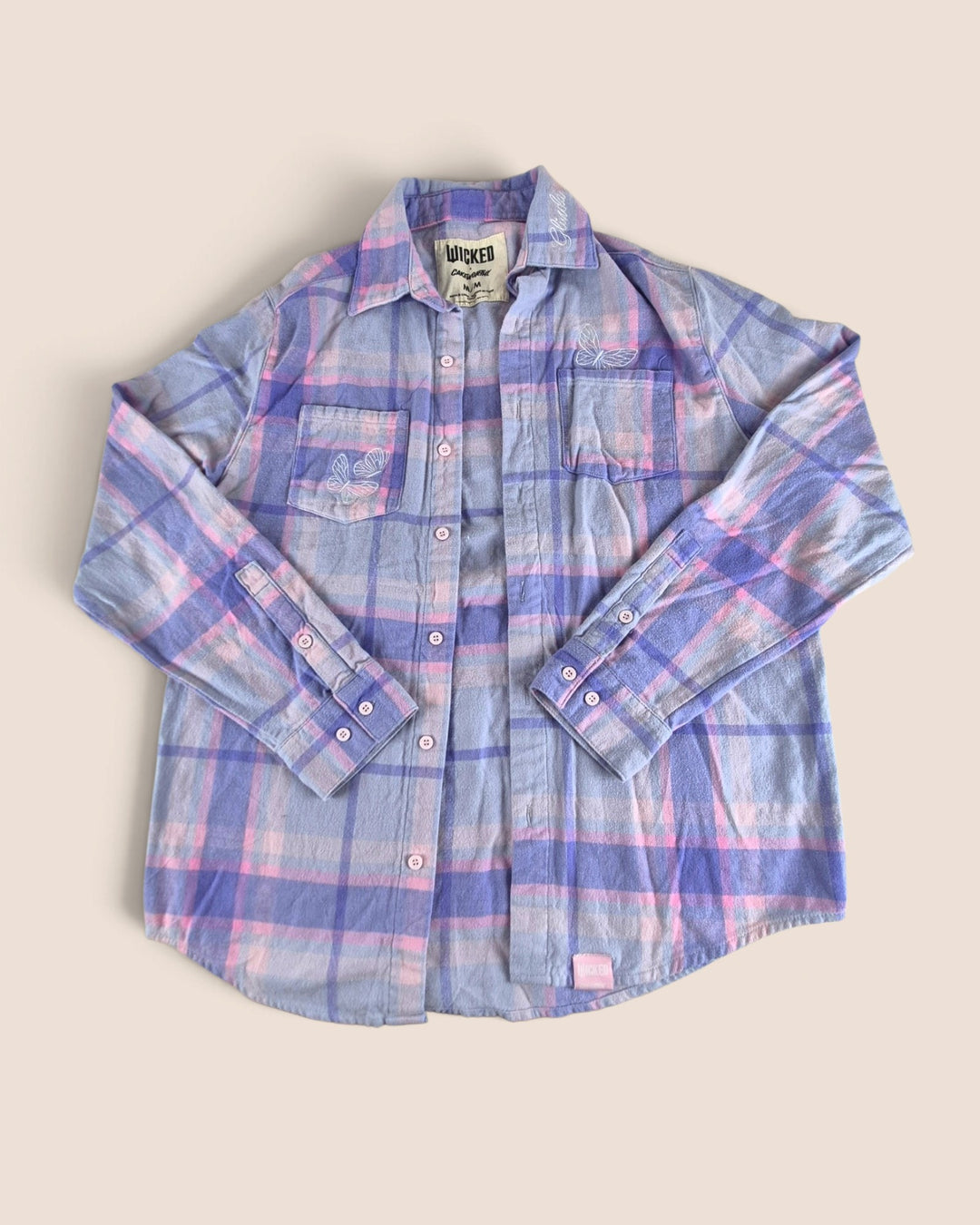 Pre-Loved Wicked Purple Plaid Flannel Shirt Ladies Medium | Betty’s Marketplace