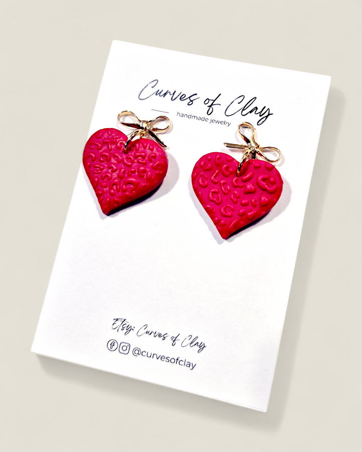 Curves of Clay, Valentine & Love Inspired Clay Dangle Earrings