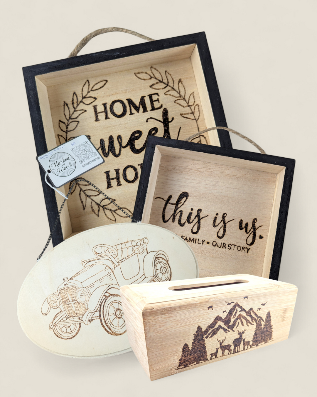 Marked In Wood, Wood Burnt Home Decor & Signs