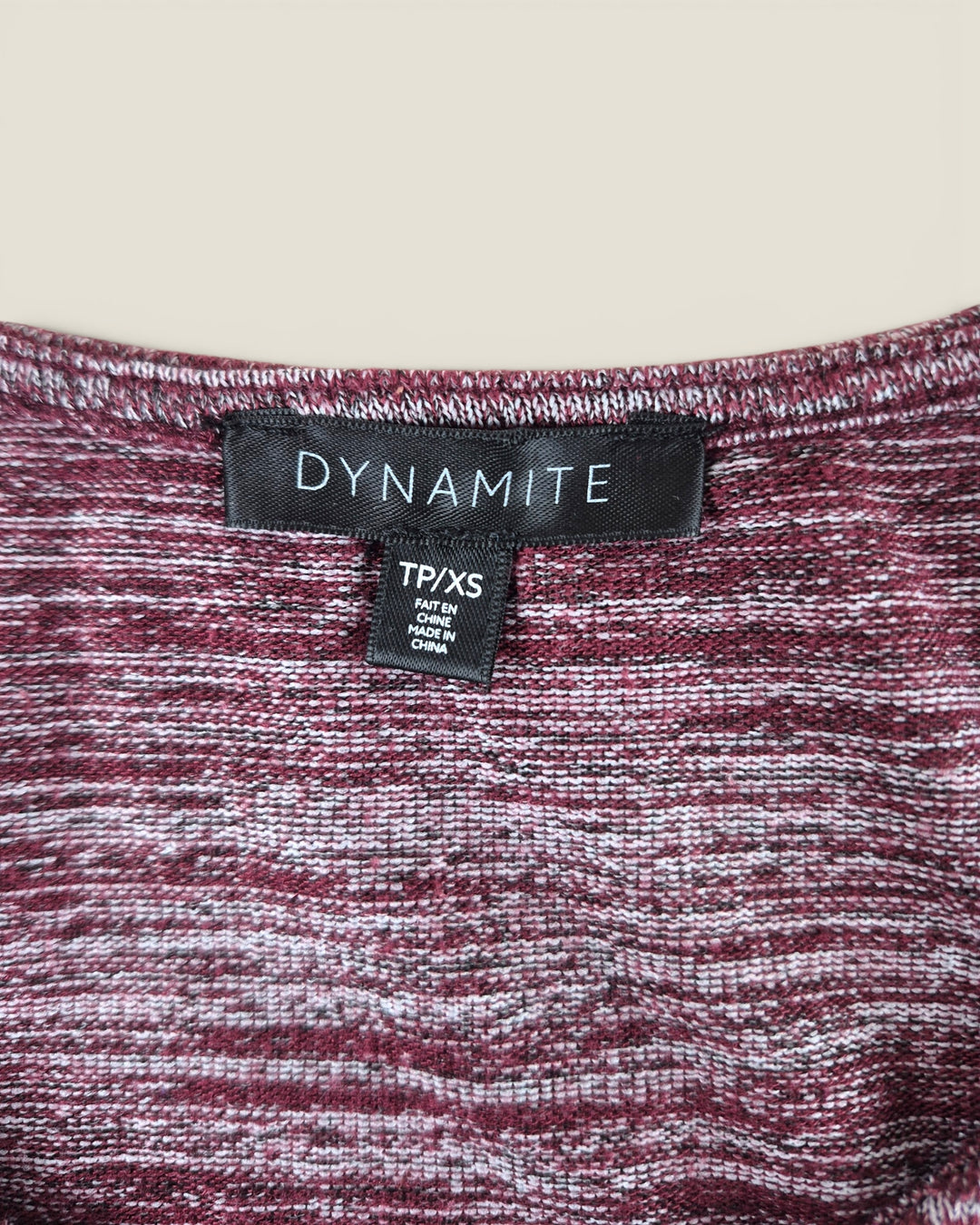 Pre-Loved Dynmite Burgundy & Grey Tank Top Ladies XS | Betty’s Marketplace