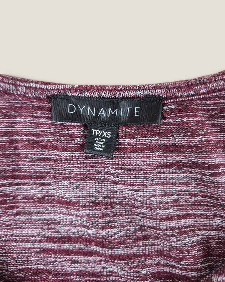 Pre-Loved Dynmite Burgundy & Grey Tank Top Ladies XS | Betty’s Marketplace