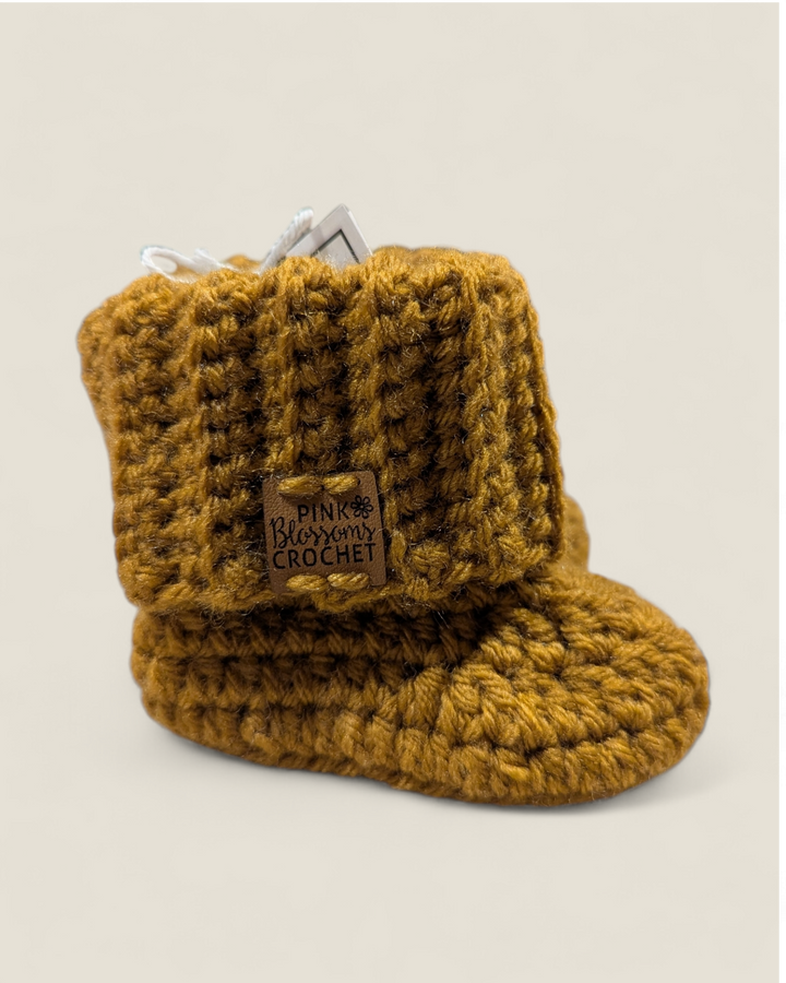 Pink Blossoms Crochet, Bowie Booties