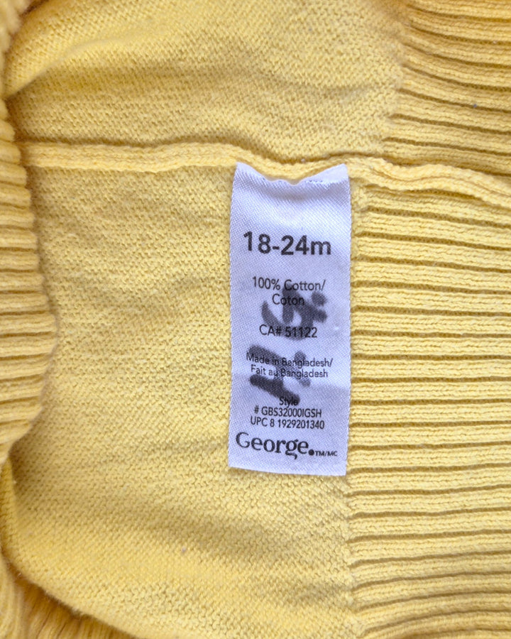 Pre-Loved George Yellow Cardigan Sweater Girls 18-24M | Betty’s Marketplace