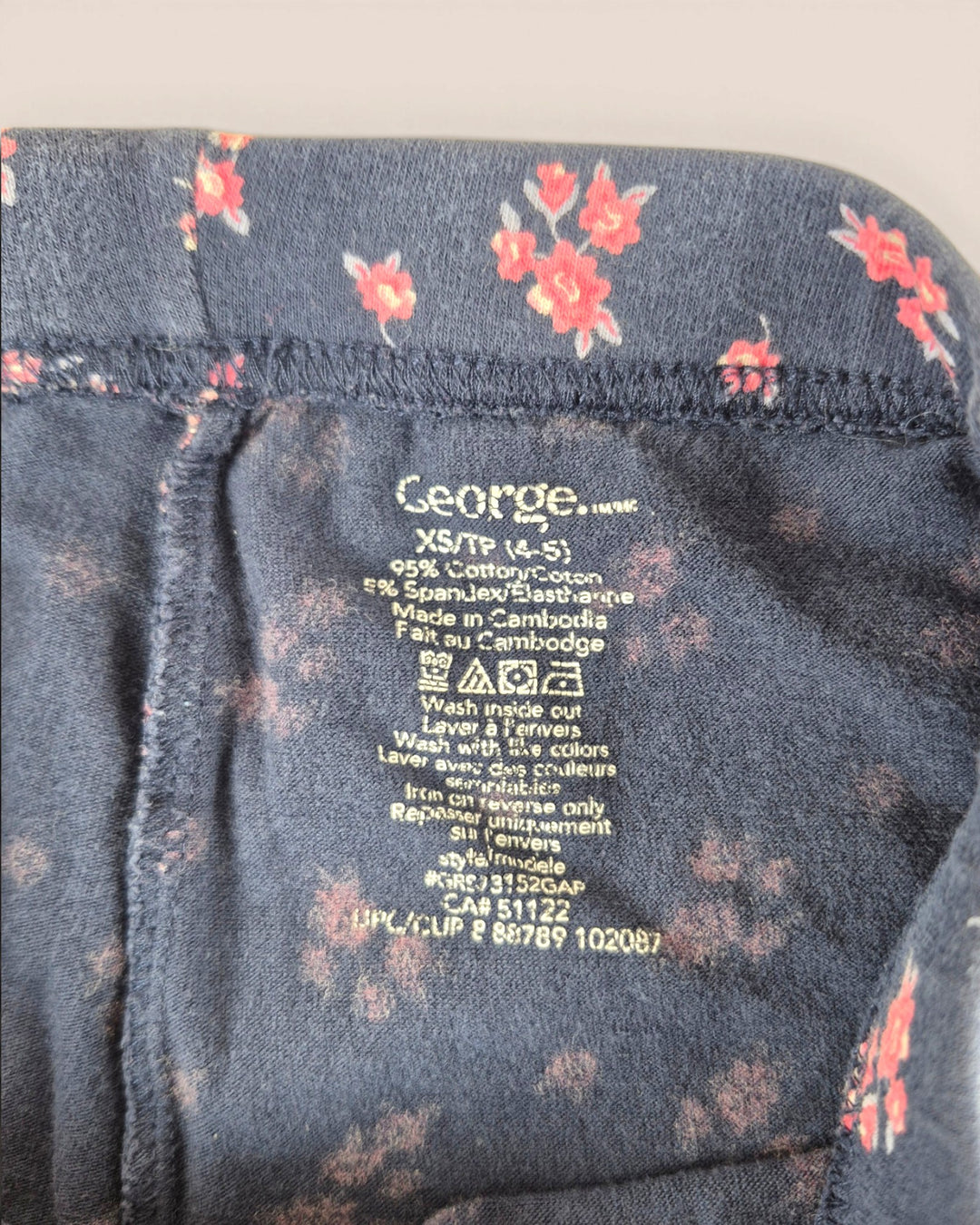 Pre-Loved George Floral Capris Leggings Girls 4-5Y | Betty’s Marketplace